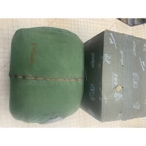 Vintage Sears Green / Plaid. Sleeping Bag. With Original Box. #8209